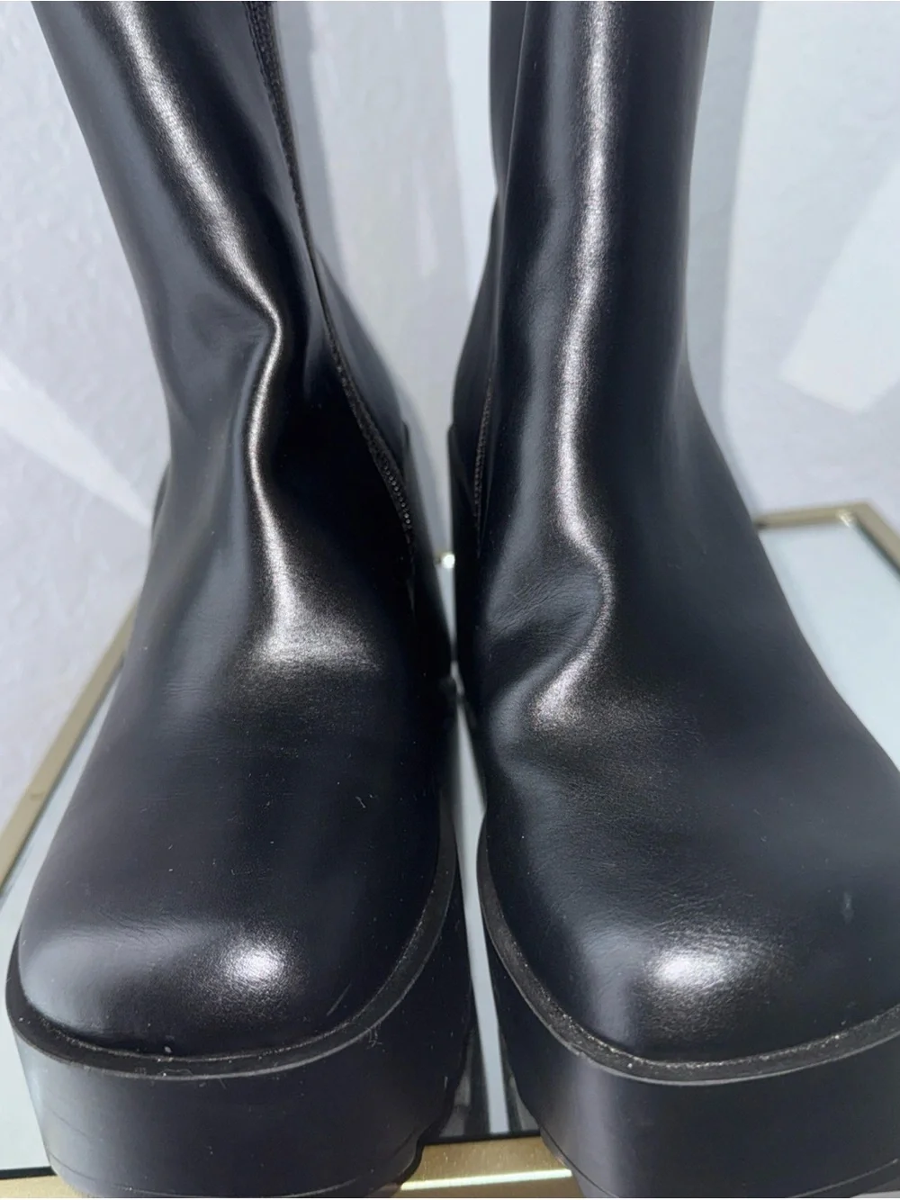 Rock  & candy Black Platform Wedge Ankle Boots - Women's
